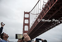 Passing under the Golden Gate Bridge, San Francisco, CA