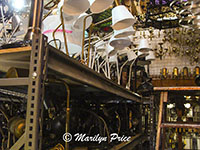 Prop warehouse, lights, Warner Brothers, Los Angeles, CA