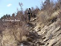 Marilyn on a section of Dakota Ridge Trail, just off of Dinosaur Ridge Trail, Denver, CO