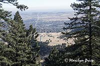 Looking east over Boulder from Royal Arch Trail, Boulder, CO