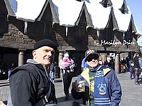 Carl and Kelly outside the Owlery, Harry Potter section of     Universal's Islands of Adventure, FL