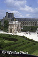 Arc de Triomphe du Carousel from an upper floor of the Louvre, Paris, France