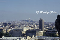 Sacre Coeur, Montmartre, and Paris from the Gargoyle Gallery of the Cathedral of Notre Dame de Paris, Paris, France