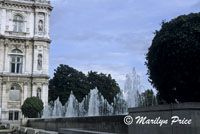 Fountains at Hotel de Ville (city hall), Paris, France