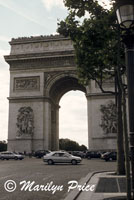 Arc de Triomphe from the Champs Elysee, Paris, France