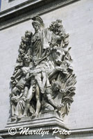 Detail, Arc de Triomphe, Paris, France