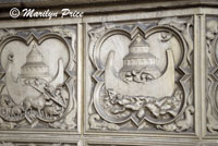 Detai showing Noah's Ark, Ste Chapelle, Paris, France