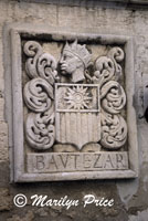 Plaque honoring Bavtezar, the founder of Les Baux, France