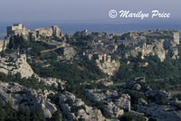 Overview of Les Baux, France