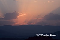 Sunrise over the countryside near Rousillon, France