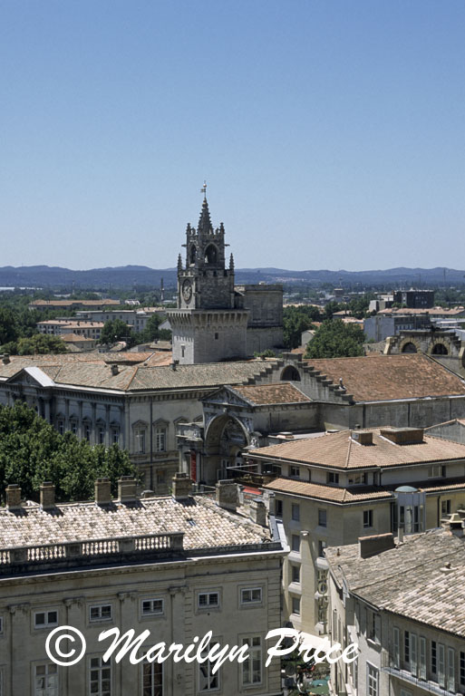 Looking across the city from the top of the Palais des Papes, Avignon, France