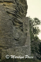 Stairs leading to a ruined castle, Saignon, France