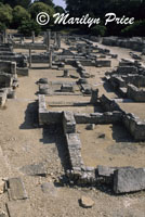 Building foundations, Roman ruins of Glanum, near St. Remy de Provence, France