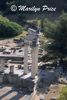 Reconstructed corner of a building, Roman ruins of Glanum, near St. Remy de Provence, France