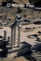 Reconstructed corner of a building, Roman ruins of Glanum, near St. Remy de Provence, France