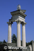 Reconstructed corner of a building, Roman ruins of Glanum, near St. Remy de Provence, France