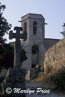 Church bell tower and cross, Oppede la Vieux, France