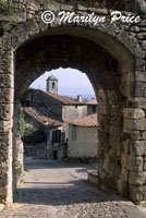 Arch over the streets of La Coste, France