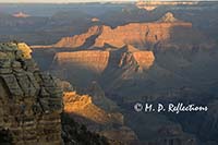 Early morning light illuminates the Grand Canyon, as seen from Mather Point