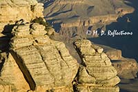 Early morning light illuminates the Grand Canyon, as seen from Mather Point