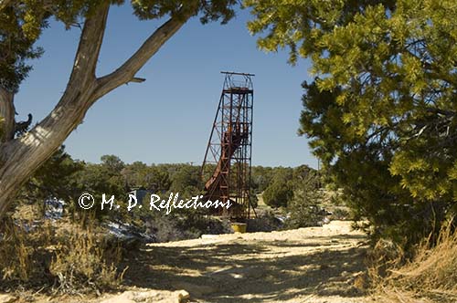 Derrick from old uranium mine near Maricopa Point, Grand Canyon National Park, AZ