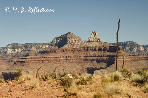 Looking across the Tonto Plateau near Tip-Off, South Kaibab Trail, Grand Canyon National Park, AZ