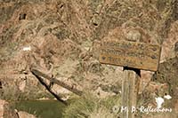 Sign on the South Kaibab Trail giving trail directions and distances, Grand Canyon National Park, AZ