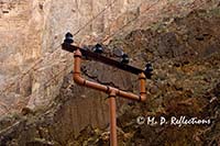 Telephone pole dating from 1935, Grand Canyon National Park, AZ