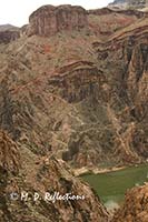 Colorado River and South Kaibab Trail, from Clear Creek Trail, Grand Canyon National Park, AZ