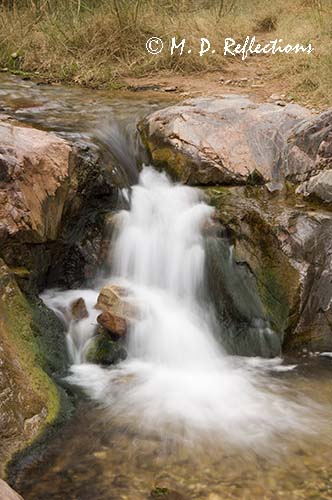 Small waterfall, Pipe Creek, Bright Angel Trail, Grand Canyon National Park, AZ