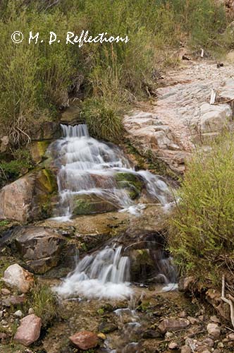 Small waterfall, Pipe Creek, Bright Angel Trail, Grand Canyon National Park, AZ