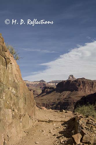 Canyon view from Devil's Corkscrew, Bright Angel Trail, Grand Canyon National Park, AZ