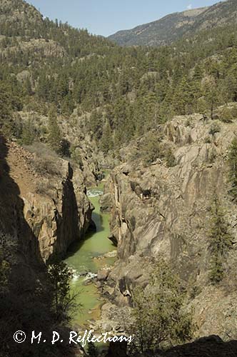 The Animas River as seen from the Durango-Silverton Narrow Gauge Railroad, Durango, CO