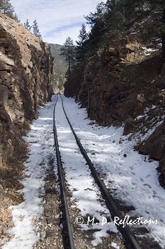 View from the back of the train, Durango-Silverton Narrow Gauge Railroad, Durango, CO