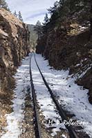 View from the back of the train, Durango-Silverton Narrow Gauge Railroad, Durango, CO