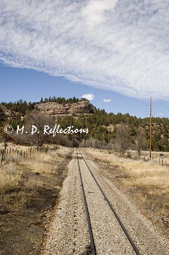 View from the back of the train, Durango-Silverton Narrow Gauge Railroad, Durango, CO