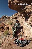 Carl finishing lunch, Clear Creek Trail, Grand Canyon National Park, AZ