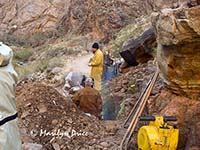 Workers fix water main break, North Kaibab Trail, Grand Canyon National Park, AZ