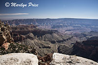 Wahalla Overlook with a view of the Colorado River, on Cape Royal road, Grand Canyon National Park, AZ