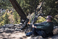 Carl relaxing at Coconino Overlook, North Kaibab Trail, Grand Canyon National Park, AZ