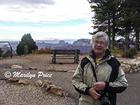 Marilyn, getting windblown, Point Imperial, North Rim, Grand Canyon National Park, AZ