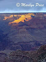 The sun breaks through the overcast, Village rim area, Grand Canyon National Park, AZ