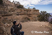 Carl takes a picture near the beginning of the South Kaibab Trail, Grand Canyon National Park, AZ