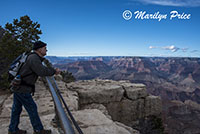 Carl enjoys the view from Yaki Point, Grand Canyon National Park, AZ