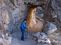 Marilyn at the second tunnel on the Bright Angel Trail, Grand Canyon National Park, AZ