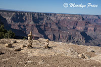 Balanced rocks on the canyon rim at Hopi Point, Grand Canyon National Park, AZ