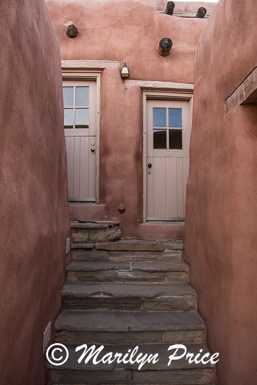 Stairs to two of the rooms at the Painted Desert Inn, Petrified Forest National Park, AZ