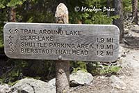 Sign on Bierstadt Trail, Rocky Mountain National Park, CO