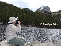 Marilyn shoots at Bear Lake, Rocky Mountain National Park, CO