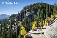 Hikers on the trail, Emerald Lake Trail, Rocky Mountain National Park, CO